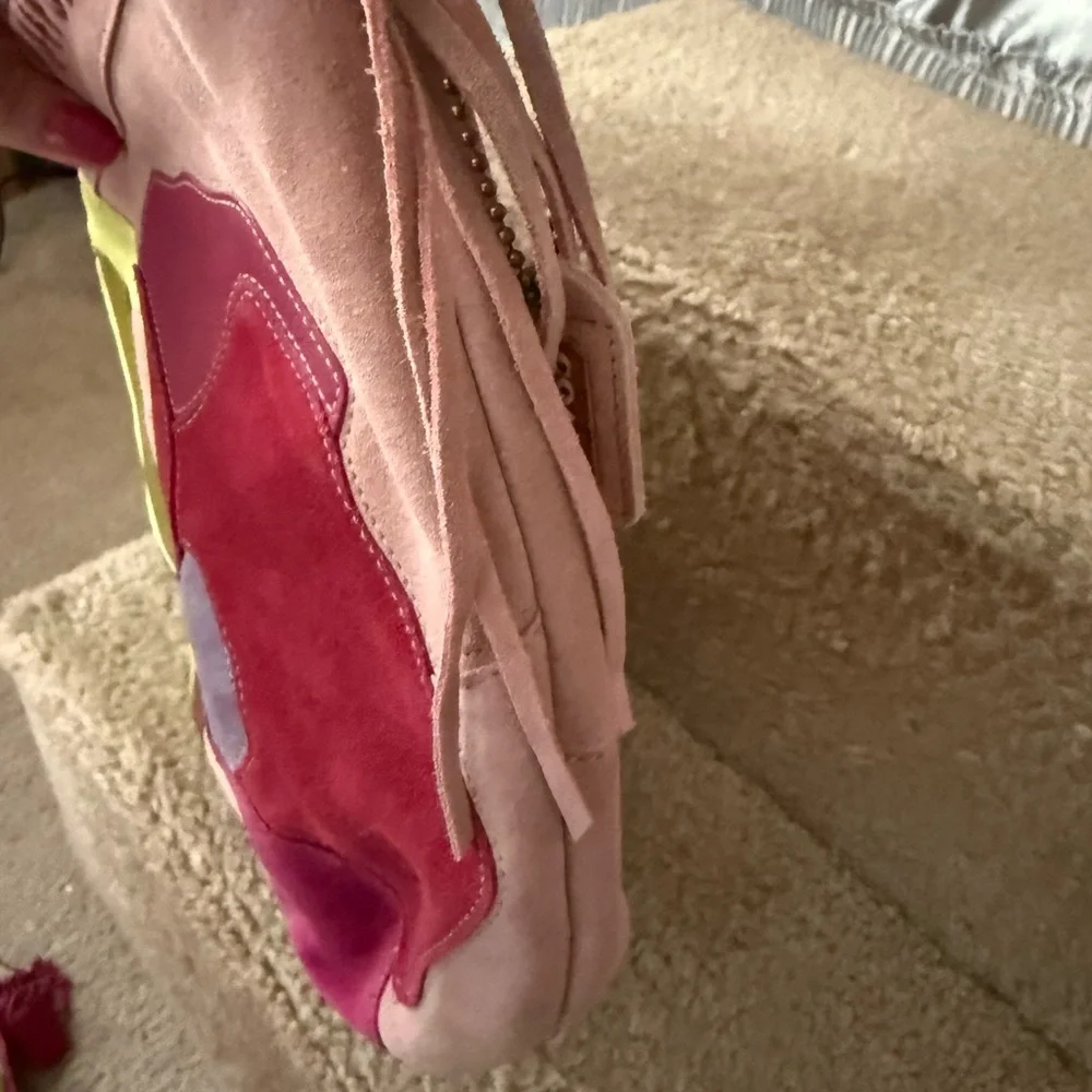 Coach Pink and Green Floral Satchel and Clutch - Picture 16 of 16